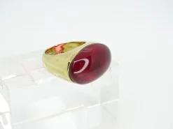 Pamono Ring in Plated Silver and Crystal from Daum, France, 1990s><noscript><img width=