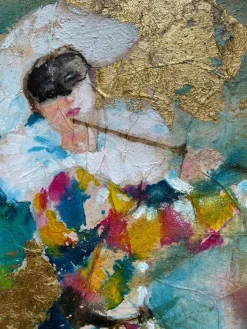 Pamono Rivolta, Harlequin, 20th Century, Mixed Media Painting, Framed><noscript><img width=