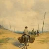 Pamono Robert Finlay McIntyre, Homeward Bound, Sennen, Cornwall, 19th Century, Watercolour> Work On Paper