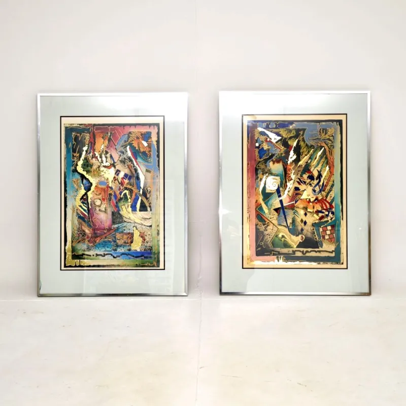 Pamono Robert Kostuck, Hands of Fate, 1991, Screen Prints, Set of 2> Abstraction