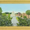 Pamono Roberto Caruso, View of the Pyramid of Gaius Cestius in Rome, Oil Painting, 2000s, Framed> Painting