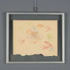 Hot Pamono Roberto Crippa, Modern Composition, Crayon Drawing on Paper, 1969, Framed