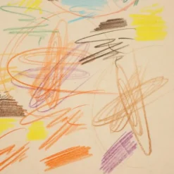 Pamono Roberto Crippa, Modern Composition, Pastel Drawing on Paper, Framed><noscript><img width=
