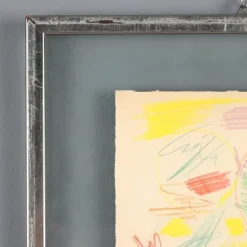 Pamono Roberto Crippa, Modern Composition, Pastel Drawing on Paper, Framed><noscript><img width=
