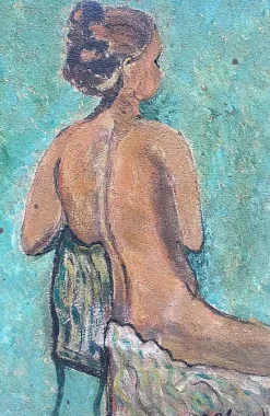 Outlet Pamono Roberto Gherardi, Nu de Dos, 1980s, Oil on Canvas