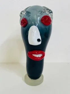 Pamono Roberto Scarpa, Face Sculpture, 1986, Glass> Mid-Century
