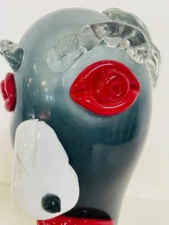 Pamono Roberto Scarpa, Face Sculpture, 1986, Glass><noscript><img width=