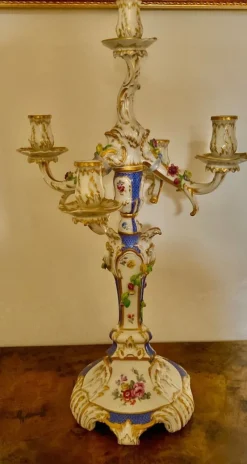 Discount Pamono Rocaille Porcelain Candelabra from KPM Berlin