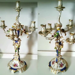 Discount Pamono Rocaille Porcelain Candelabra from KPM Berlin
