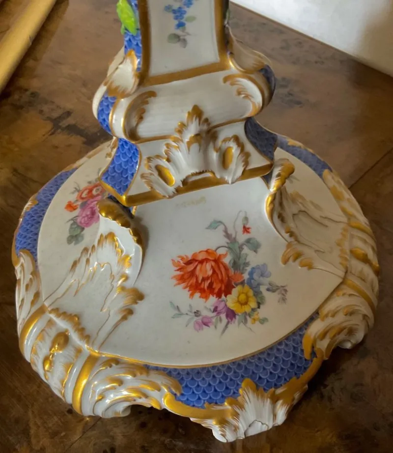 Discount Pamono Rocaille Porcelain Candelabra from KPM Berlin
