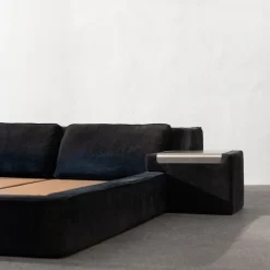 Pamono Roche Bobois Suede Bed Frame, 1970s><noscript><img width=
