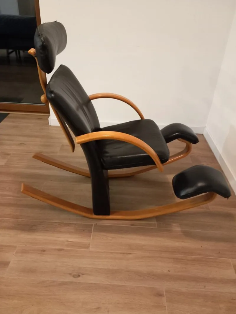 Discount Pamono Rocking Armchair from Stokke, Norway, 1980s