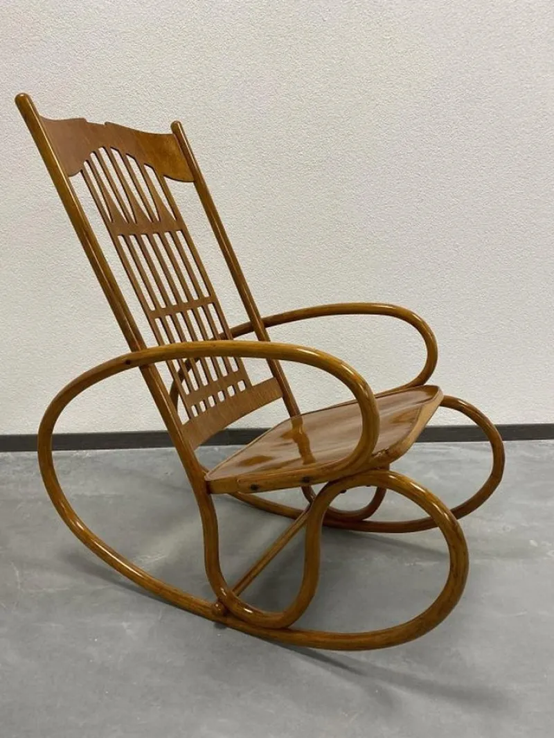 New Pamono Rocking Chair by Koloman Moser for J.J.Kohn, 1890s