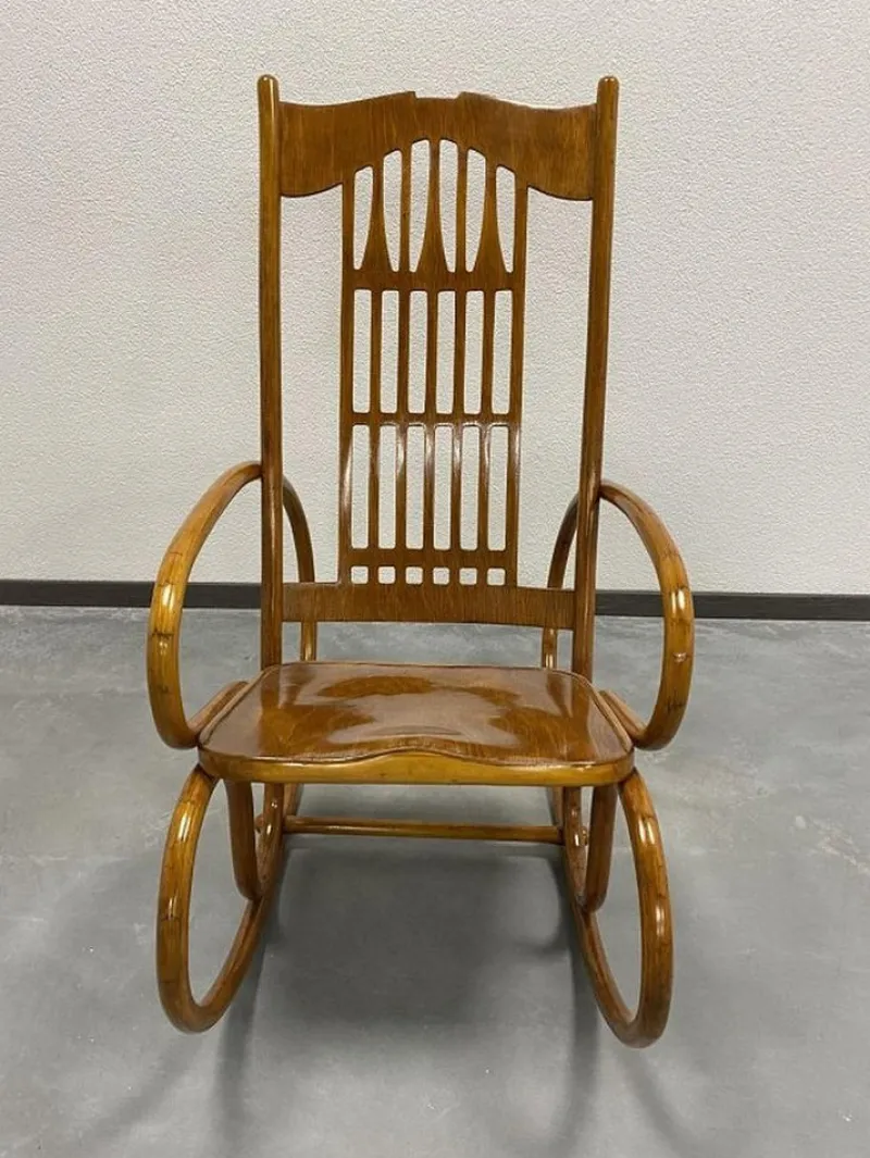 New Pamono Rocking Chair by Koloman Moser for J.J.Kohn, 1890s