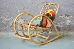 Pamono Rocking Chair in Rattan><noscript><img width=