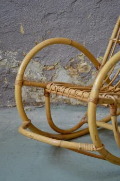 Pamono Rocking Chair in Rattan><noscript><img width=