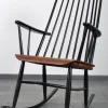 New Pamono Rocking Chair in Solid Teak by Ilmari Tapiovara for Asko