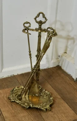 Best Pamono Rococo Style Fireside Companion Set, 1890s, Set of 4