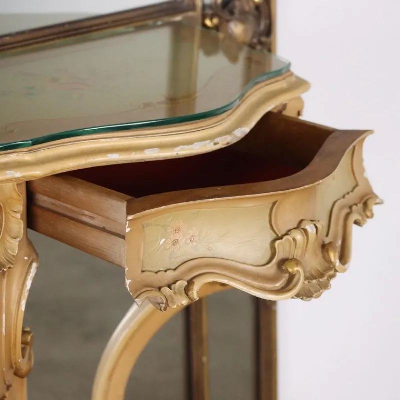 Pamono Rococo Style Gilded Wood Mirror, Italy, 20th Century> Mirrors
