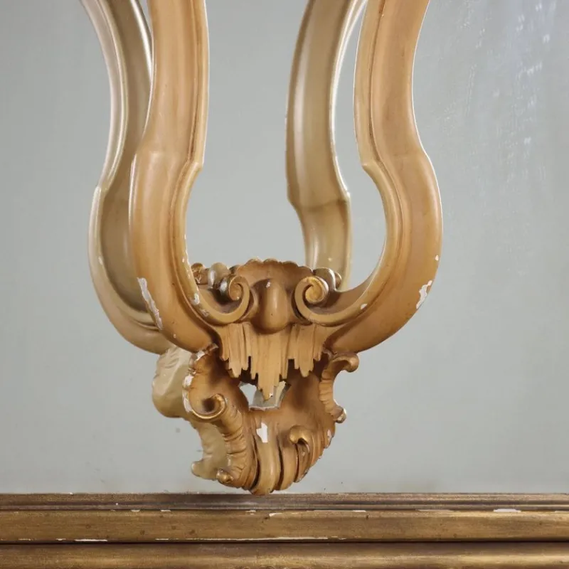 Pamono Rococo Style Gilded Wood Mirror, Italy, 20th Century> Mirrors