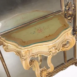 Pamono Rococo Style Gilded Wood Mirror, Italy, 20th Century><noscript><img width=