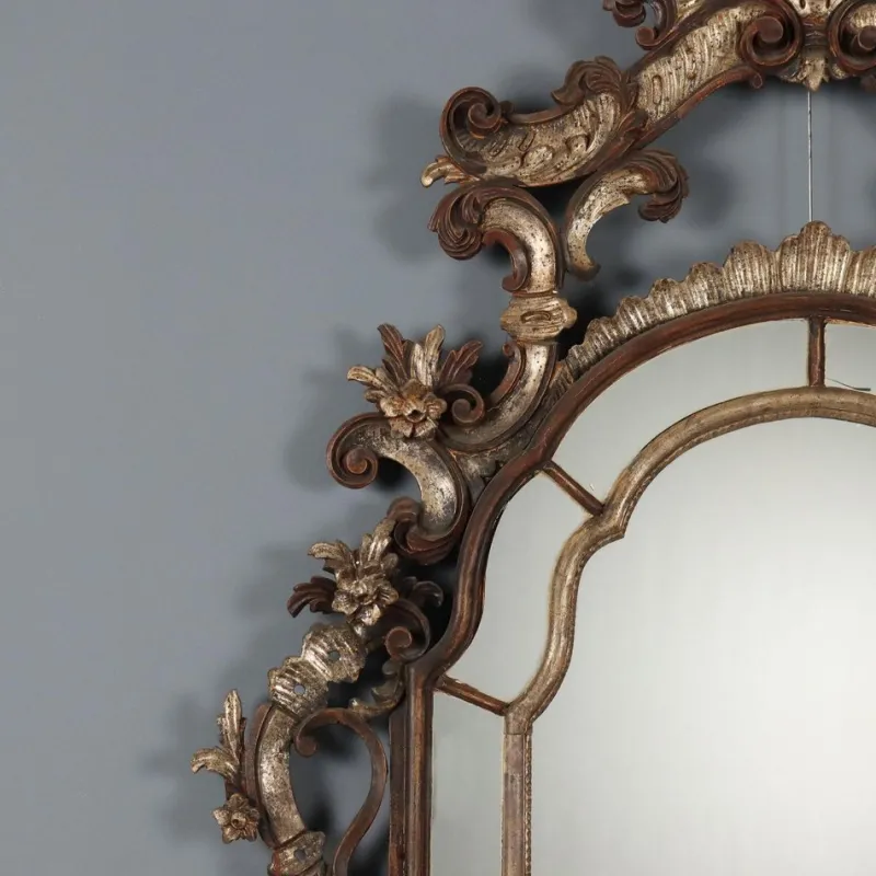 Pamono Rococo Style Mirror in Lacquered Painted Wood> Mirrors