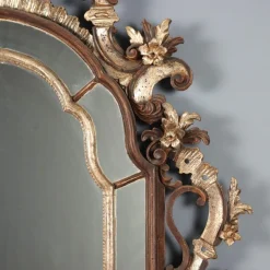 Pamono Rococo Style Mirror in Lacquered Painted Wood><noscript><img width=