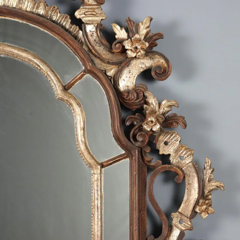 Pamono Rococo Style Mirror in Lacquered Painted Wood> Mirrors