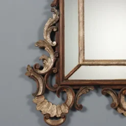Pamono Rococo Style Mirror in Lacquered Painted Wood><noscript><img width=