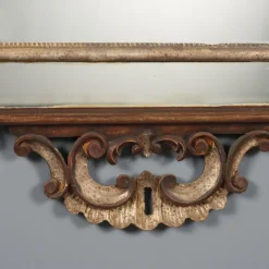 Pamono Rococo Style Mirror in Lacquered Painted Wood><noscript><img width=