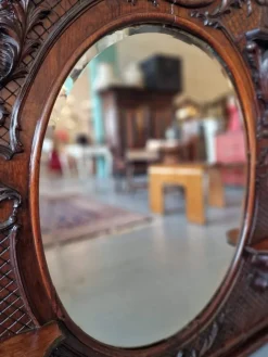 Pamono Rococo Style Mirror in Mahogany><noscript><img width=