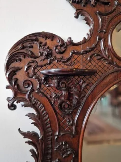 Pamono Rococo Style Mirror in Mahogany><noscript><img width=