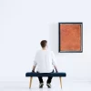 Sale Pamono Rolf Hans, Large Framed Monochrome Oil Pastel on Cardboard, 1986