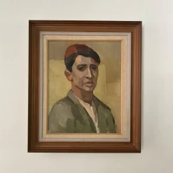 Pamono Rolf Norrman, Young Man, 1950s, Oil on Canvas, Framed> Painting