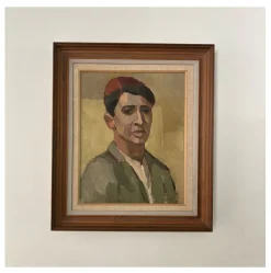 Pamono Rolf Norrman, Young Man, 1950s, Oil on Canvas, Framed> Painting