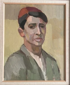 Pamono Rolf Norrman, Young Man, 1950s, Oil on Canvas, Framed><noscript><img width=