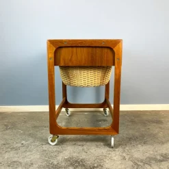 Pamono Rollable Sewing Box in Teak by BR Gelsted Denmark, 1960s><noscript><img width=