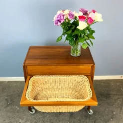 Pamono Rollable Sewing Box in Teak by BR Gelsted Denmark, 1960s><noscript><img width=