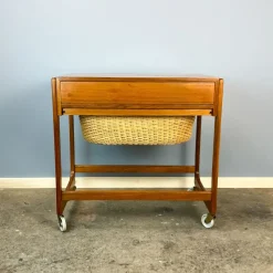 Pamono Rollable Sewing Box in Teak by BR Gelsted Denmark, 1960s><noscript><img width=