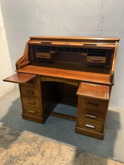 Outlet Pamono Roller Shutter Desk, 1890s