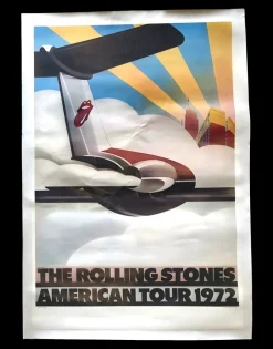 Sale Pamono Rolling Stones American Tour Poster by John Pasche, 1972