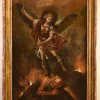 Outlet Pamono Roman Artist, Saint Michael the Archangel, 1700, Oil on Canvas, Framed