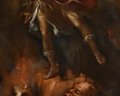 Outlet Pamono Roman Artist, Saint Michael the Archangel, 1700, Oil on Canvas, Framed