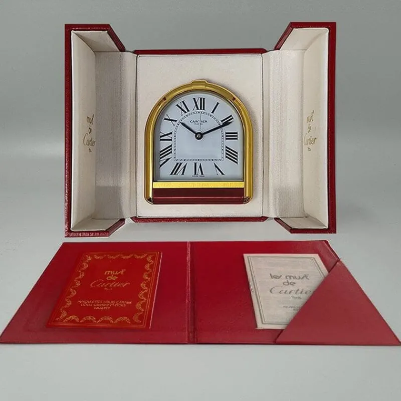 New Pamono Romane Alarm Clock from Cartier, Switzerland, 1980s