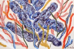 Pamono Romina Milano, Blue Coral Seascape, 2025, Mixed Media on Paper><noscript><img width=