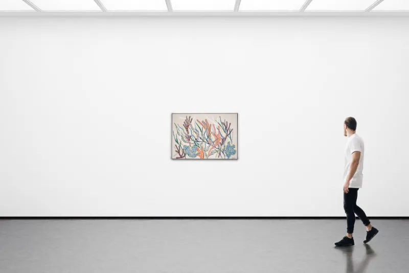 Hot Pamono Romina Milano, Coral Mosaic, 2025, Gouache