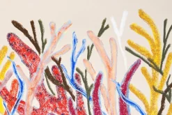 Hot Pamono Romina Milano, Fire Corals, Biomorphic Seascape, 2025, Mixed Media on Paper