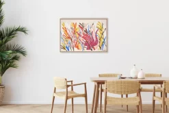 Hot Pamono Romina Milano, Fire Corals, Biomorphic Seascape, 2025, Mixed Media on Paper