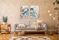Pamono Romina Milano, Tropical Abundance Diptych, 2025, Mixed Media on Paper><noscript><img width=