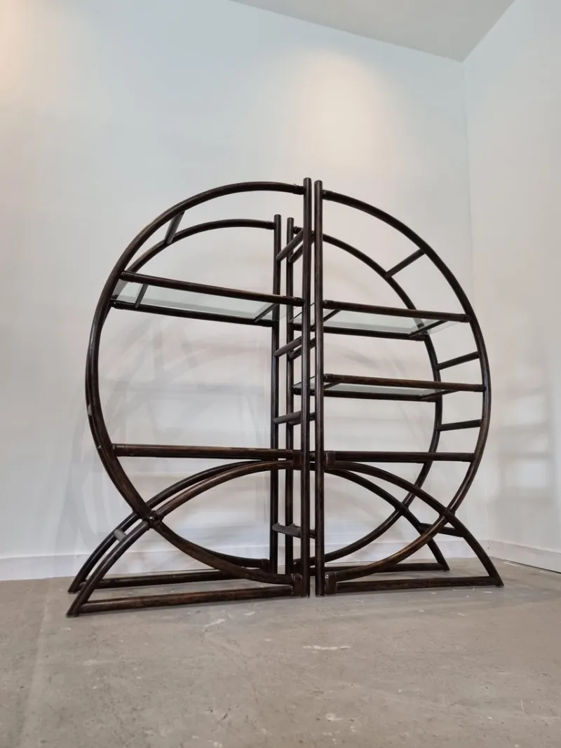 Pamono Room Divider in Brown Rattan> Room Dividers & Screens